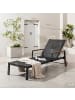 home24 Gartenliege Daly mit Gitterstoff in Braun / Schwarz