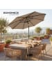 SONGMICS Sonnenschirm Sheld in Taupe - (H)239 x Ø270 cm