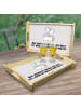 Mr. & Mrs. Panda Servier Tablett Pinguine Kuscheln mit Spruch in Grau Pastell