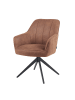 DUBI Möbel 2er-Set: Drehstuhl Mika-Timo in Braun - (B)60 x (H)87 x  (T)65 cm