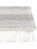 Beliani Kurzflor TONYA in Grau/Weiß - (W) 160 x (L) 230 cm