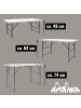 AMANKA Garten Klapptisch 120 x 60 cm höhenverstellbar in Bunt
