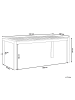 Beliani Gartentisch GROSSETO in Braun/Silber - (W) 100 x (H) 74 x (L) 220 cm