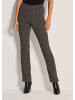 MADELEINE Bootcut-Hose mit Allover-Print in schwarz / cappuccino