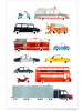 Juniqe Poster "Cars and Lorries" in Bunt