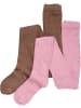Minymo Strumpfhose "Stocking-rib (2-pack)" in Lila