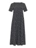 Threadbare Maxikleid THB Danni Smock Midi Dress W/Pockets in Black Spot