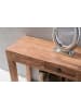 FineBuy Konsolentisch in Beige / Akazie / 40x120x70