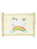 Mr. & Mrs. Panda Couchtablett Einhorn Regenbogen ohne Spruch in Weiß