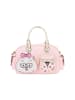 myMo Women Handbag in Pink White
