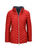 GOLDNER Kurzgröße:  Leichte Steppjacke mit  Diagonalstepp in rot / marine