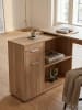 KADIMA DESIGN Schreibtisch Regal-Platte integriertes Regal flexibel aufstellbar in Beige