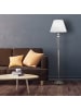 relaxdays Stehlampe "Antik" in Silber/ Weiß - (H)157 x Ø 42 cm