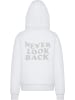 Mister Tee Hoodie "Never Look Back Ladies Fluffy Hoody" in Weiß