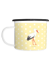Mr. & Mrs. Panda Trinkbecher Storch ohne Spruch in Gelb Pastell