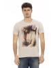 Trussardi Action Grau Beige Baumwolle Herren T-Shirt