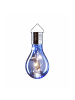 MARELIDA LED Solar Glühbirne GLOW in blau - H: 14cm