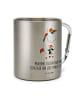 Mr. & Mrs. Panda Karabiner Becher Einhorn Traurig mit Spruch in Silber