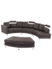 Beliani 10-tlg U-förmiges Sofa ROTUNDE in Braun/Silber