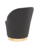 Beliani Sessel ALBY in Schwarz/Gold - (W) 56 x (H) 72 x (L) 61 cm