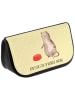Mr. & Mrs. Panda beauty case Katze Fressen mit Spruch in Gelb Pastell