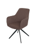 MCW 2er-Set Esszimmerstuhl L79 drehbar mit Auto-Position, Braun