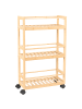 Beliani Badezimmerregal QUINTAY in Braun - (W) 45 x (H) 75 x (L) 20 cm