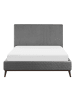 Beliani Doppelbett BAYONNE in Grau/Braun - (W) 151 x (H) 121 x (L) 212 cm