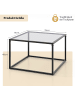 COSTWAY Glas-Couchtisch 70cm in Grau