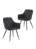 B&D Home 2er-Set: Esszimmerstuhl DIETER in Anthrazit - (B)56 x (H)84 x (T)61 cm