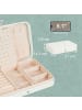relaxdays Schmuckkästchen in Weiß - (B)21 x (H)4,5 x (T)14,5 cm
