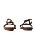 Poti Pati Flache Sandalen mit Riemchen Schwarz