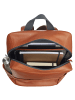 Leonhard Heyden Hamburg Rucksack Leder 40 cm Laptopfach cognac