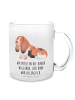 Mr. & Mrs. Panda Teeglas Hund Basset Hound mit Spruch in Transparent