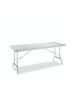 relaxdays Gartentisch in Weiß - (B)178 x (H)72 x (T)74 cm