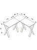 VCM  X Schreibtisch Eckschreibtisch L Form 190x190x80 in Schwarz / Anthrazit
