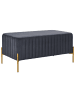 Beliani Bettbank UTAH in Schwarz/Gold - (W) 91 x (H) 43 x (L) 47 cm