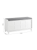 SoBuy Schuhbank in Weiß - (B)114 x (H)53 x (T)40cm