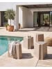 Beliani 4er-Set Gartenstuhl EVROS in Beige/Braun