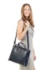 Samantha Look Aktentasche echt Leder in blau