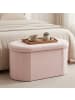 relaxdays Sitzbank in Rosa - (B)76 x (H)38 x (T)38 cm