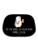 Mr. & Mrs. Panda Sonnenschutz Pinguin Pommes mit Spruch in Schwarz