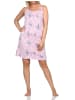 NORMANN Kurzarm Nachthemd Schmetterlingsprint - 85775 in rosa