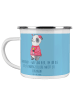 Mr. & Mrs. Panda Camping Emaille Tasse Junggesellinnenabschied T... in Sky Blue