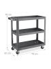 relaxdays Werkstattwagen in Grau - (B)78 x (H)76 x (T)35 cm
