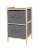 Storage Solutions Regal mit Stoffboxen in Grau, (B) 25,5 x (H) 46 x (L) 27,5 cm