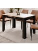 Furn.Design Esstisch Eiche Artisan, schwarz 125 - 165 cm, Küchentisch ausziehbar