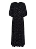 Soaked in Luxury Kleid SLZaya Lockere Passform in Night Skye with Oatmeal Dot