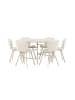 ebuy24 Essgruppe Copenhagen (7-teilig) Whitewash 140 x 140 cm
