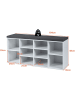 COSTWAY Schuhbank mit Sitzbank in Weiß